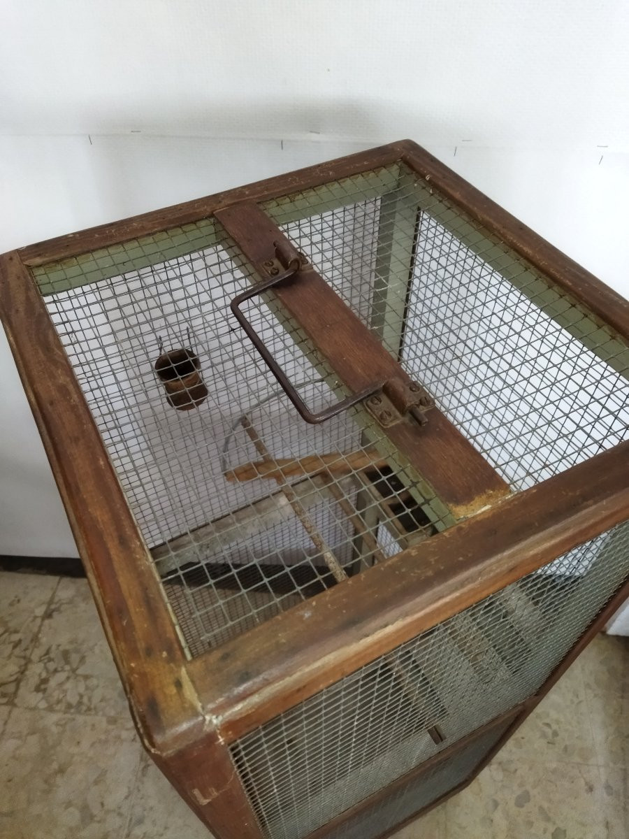Aviary Bird Cage Wood And Metal Mesh 110cms High-photo-7