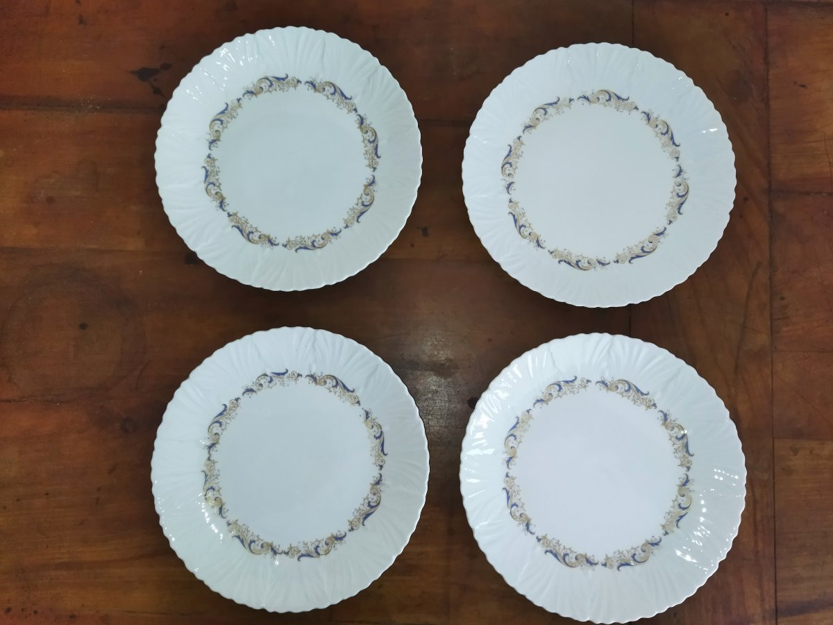 Limoges Jammet-seignolles 12 Porcelain Dessert Plates "venus" 19cms-photo-5