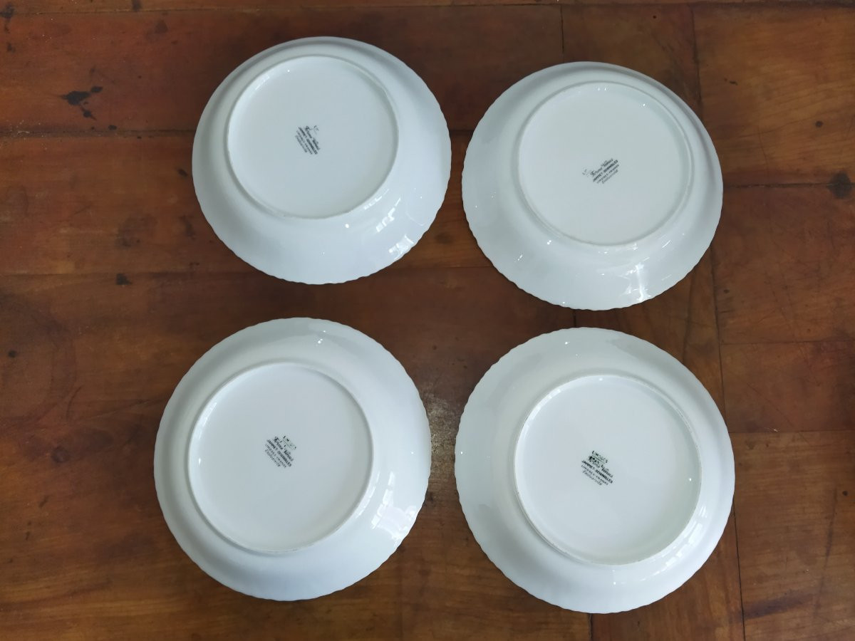 Limoges Jammet-seignolles 10 Porcelain Soup Plates "venus" 19cms-photo-4