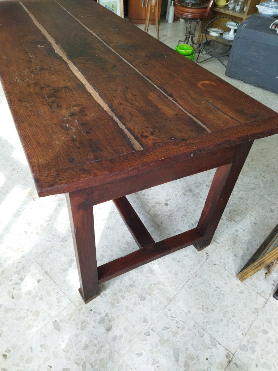 TABLE de Ferme ancienne Bois massif Mobilier de campagne  85x200cms -photo-2