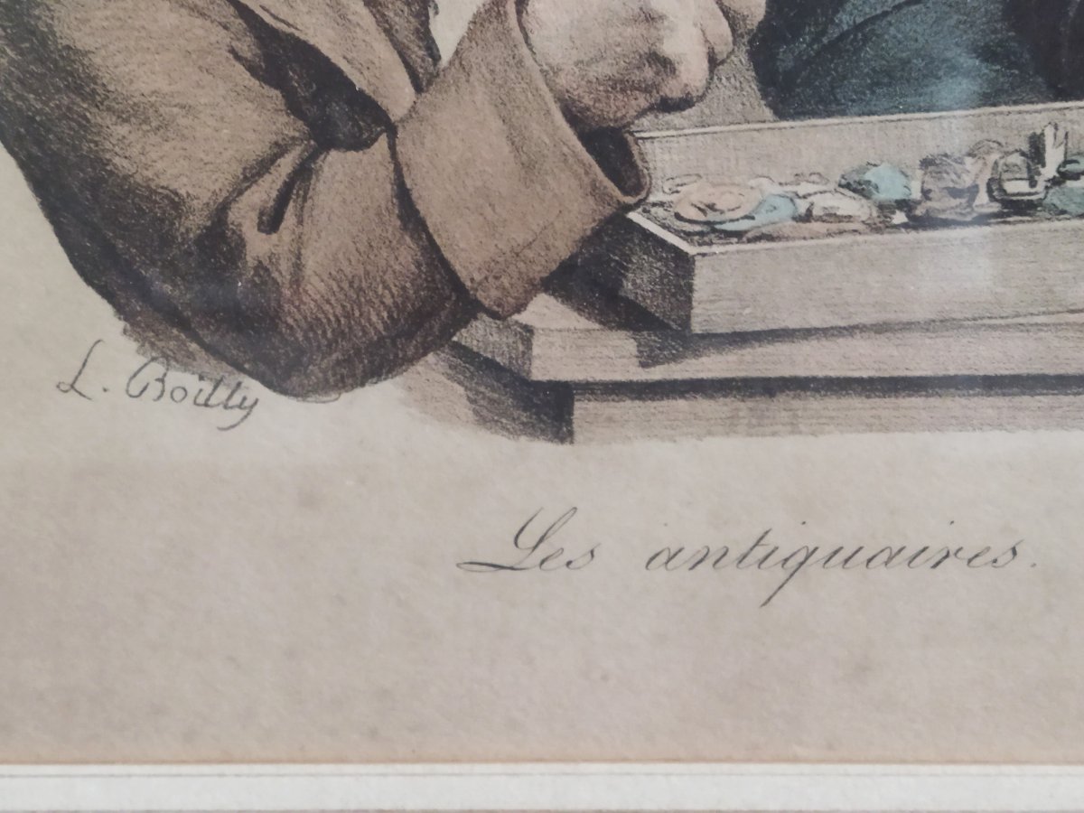 Boilly "les Antiquaires" Engraving Representing Avarice One Of The 7 Deadly Sins Curiosity XIX-photo-4
