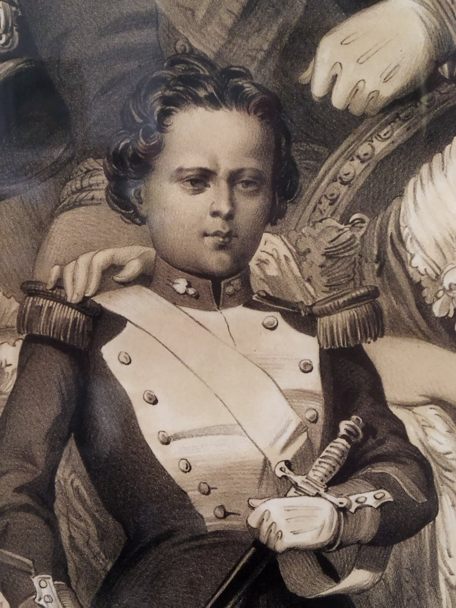 GRAVURE  XIX   "FAMILLE IMPÉRIALE" NAPOLÉON III SECOND EMPIRE-photo-7