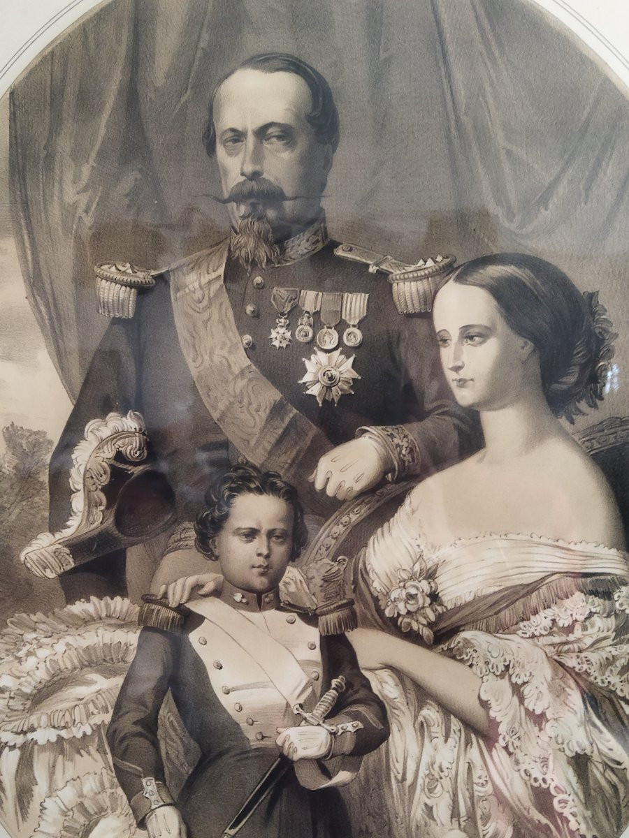 GRAVURE  XIX   "FAMILLE IMPÉRIALE" NAPOLÉON III SECOND EMPIRE-photo-8