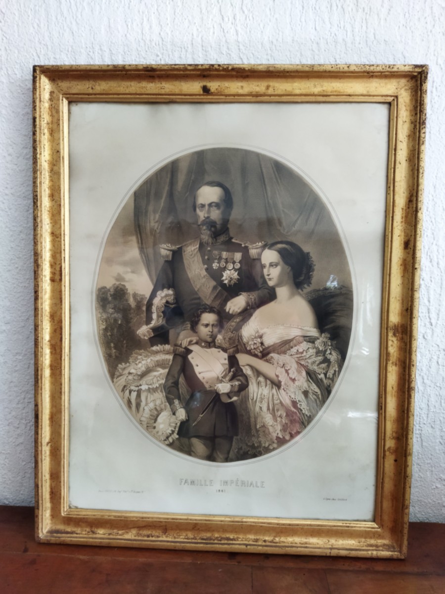 GRAVURE  XIX   "FAMILLE IMPÉRIALE" NAPOLÉON III SECOND EMPIRE