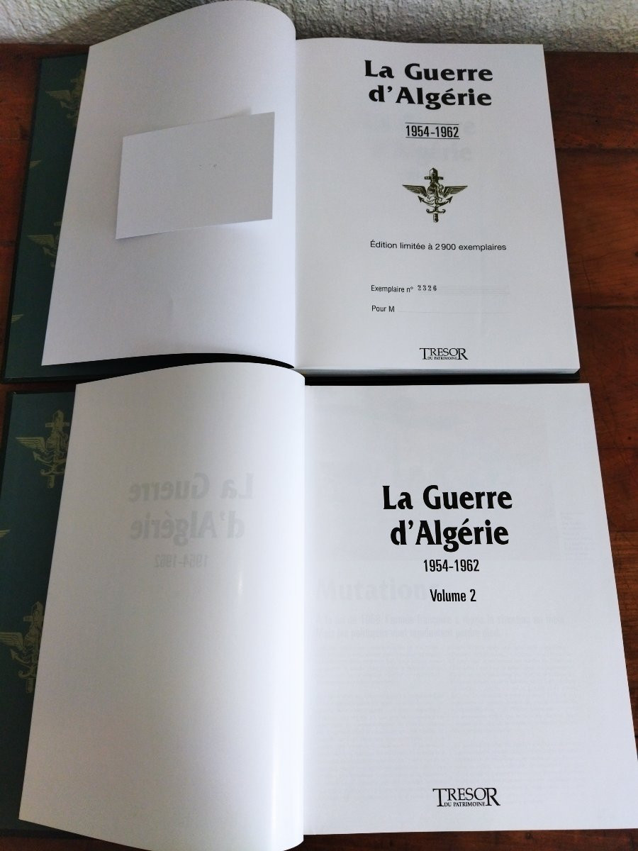 LA GUERRE D'ALGÉRIE 1954-1962 Tomes I & II Édition limitée  N° 2326 TRÉSORS DU PATRIMOINE-photo-4
