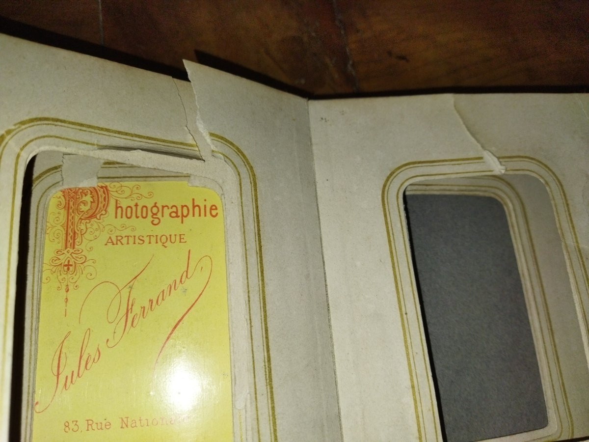 ALBUM Photos ancien Fermoir ouvragé Laiton Collection XIX-photo-5