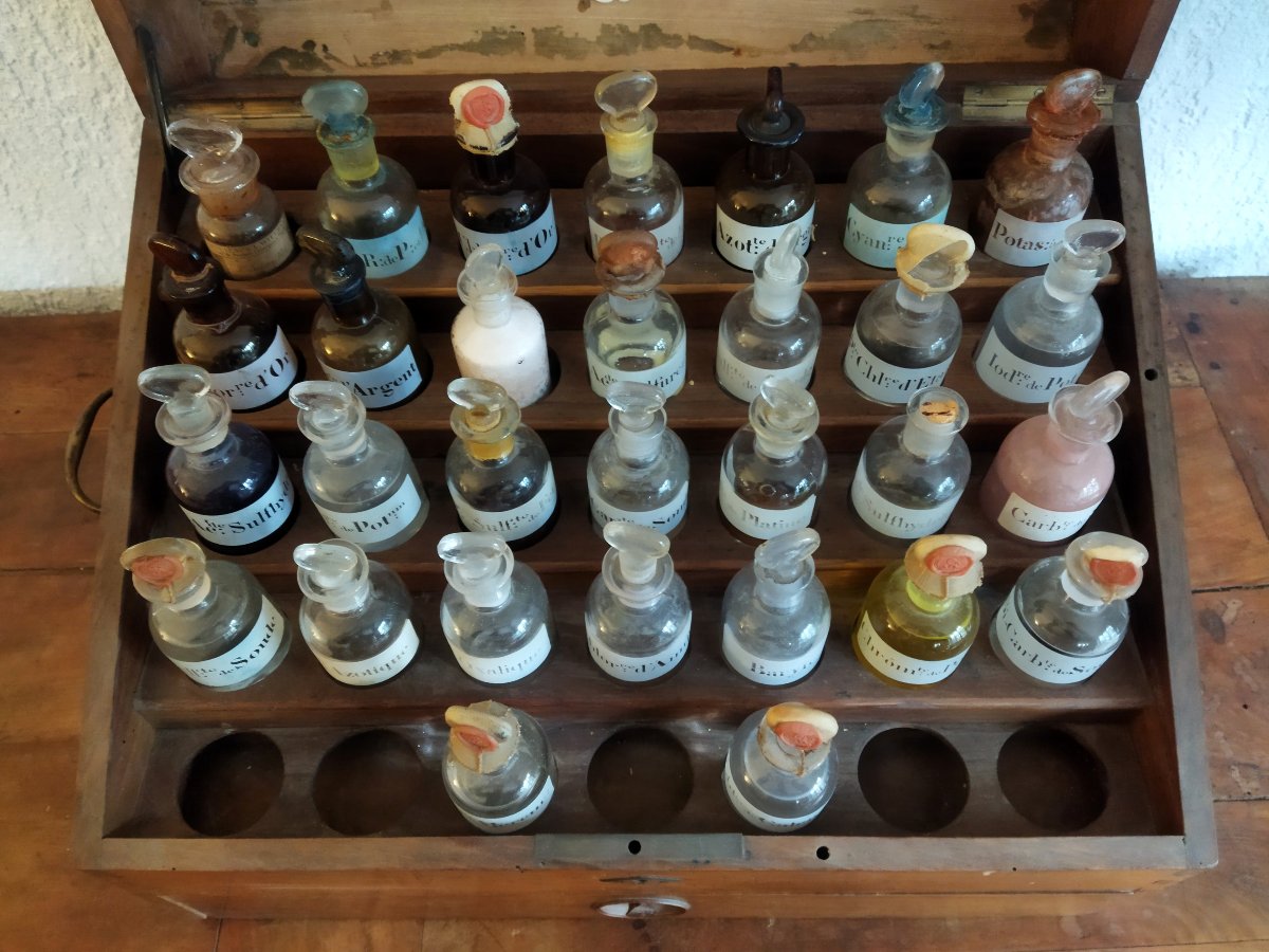 PHARMACIE Meuble de Métier Présentoir Flacons Apothicaire Collection-photo-8