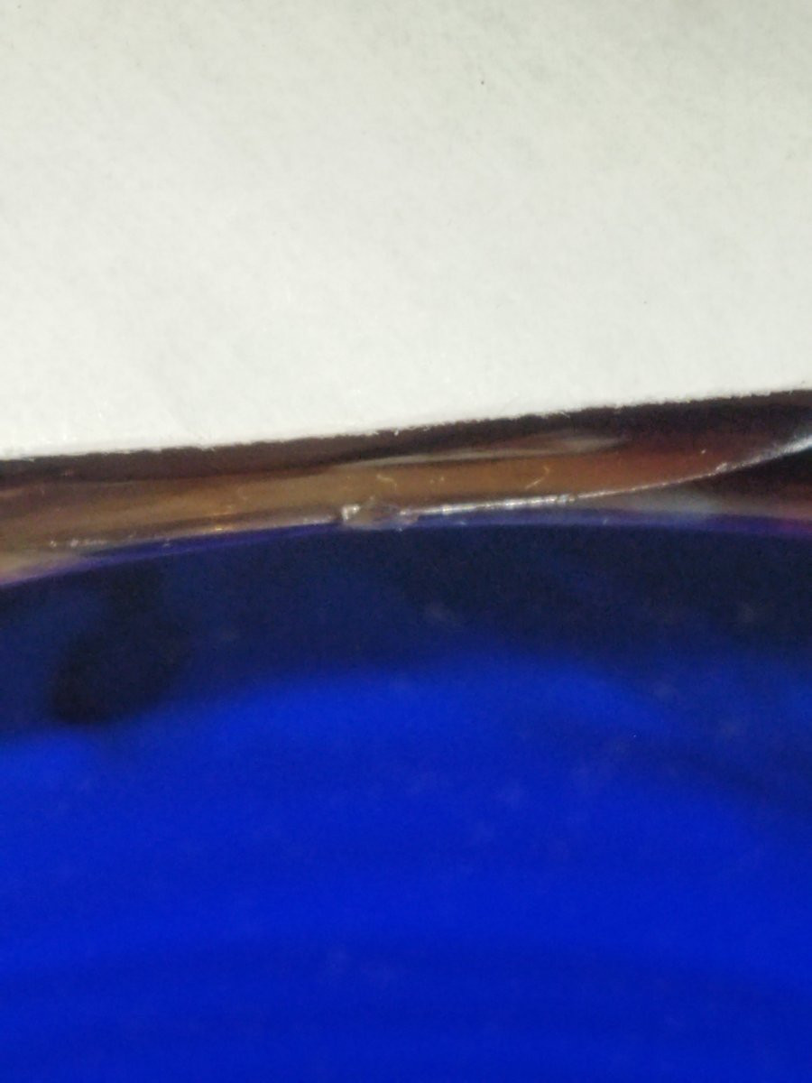 GIULIANO TOSI Maître Verrier Grand Cendrier Vintage et Design Verre soufflé coloré et signé-photo-1