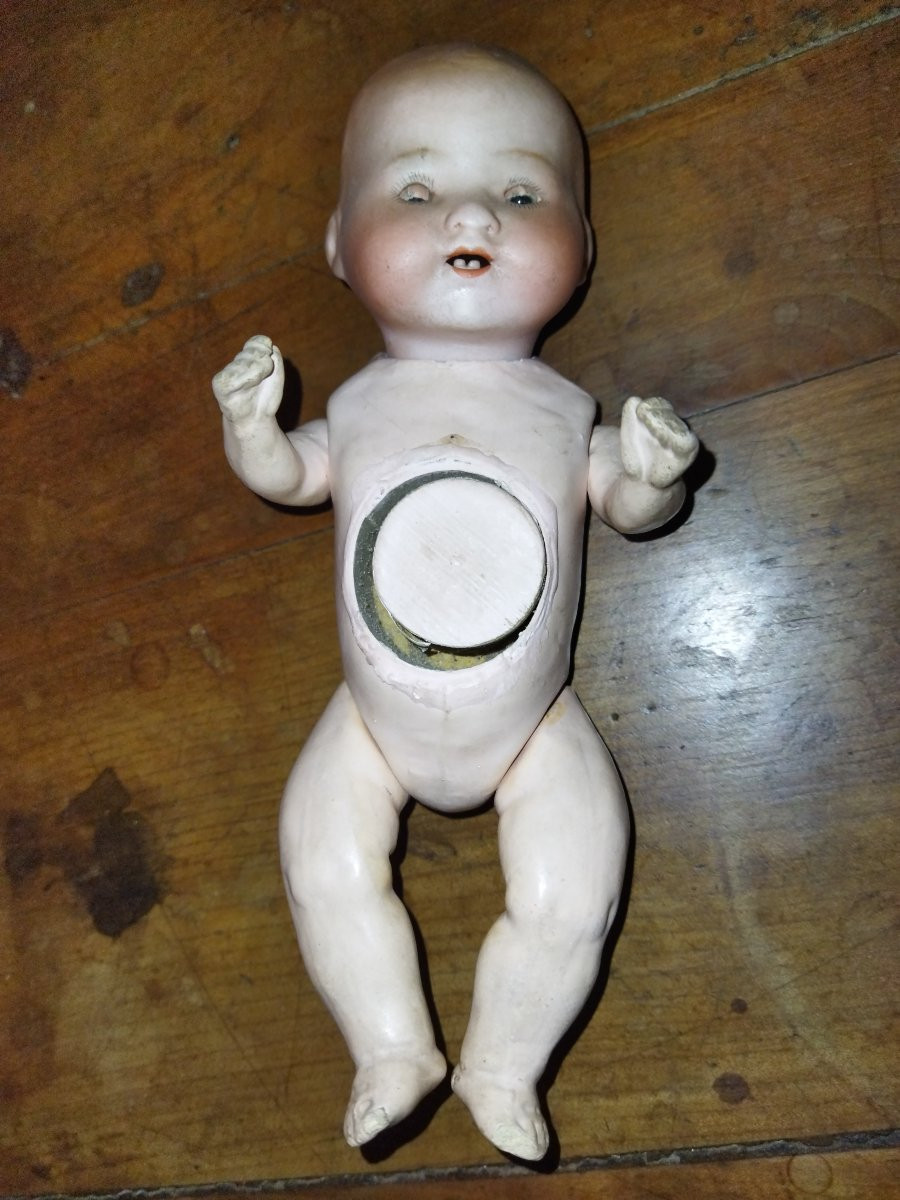 ARMAND MARSEILLE Germany Poupon Bébé dormeur Jouet ancien Porcelaine & Composition Collection-photo-4