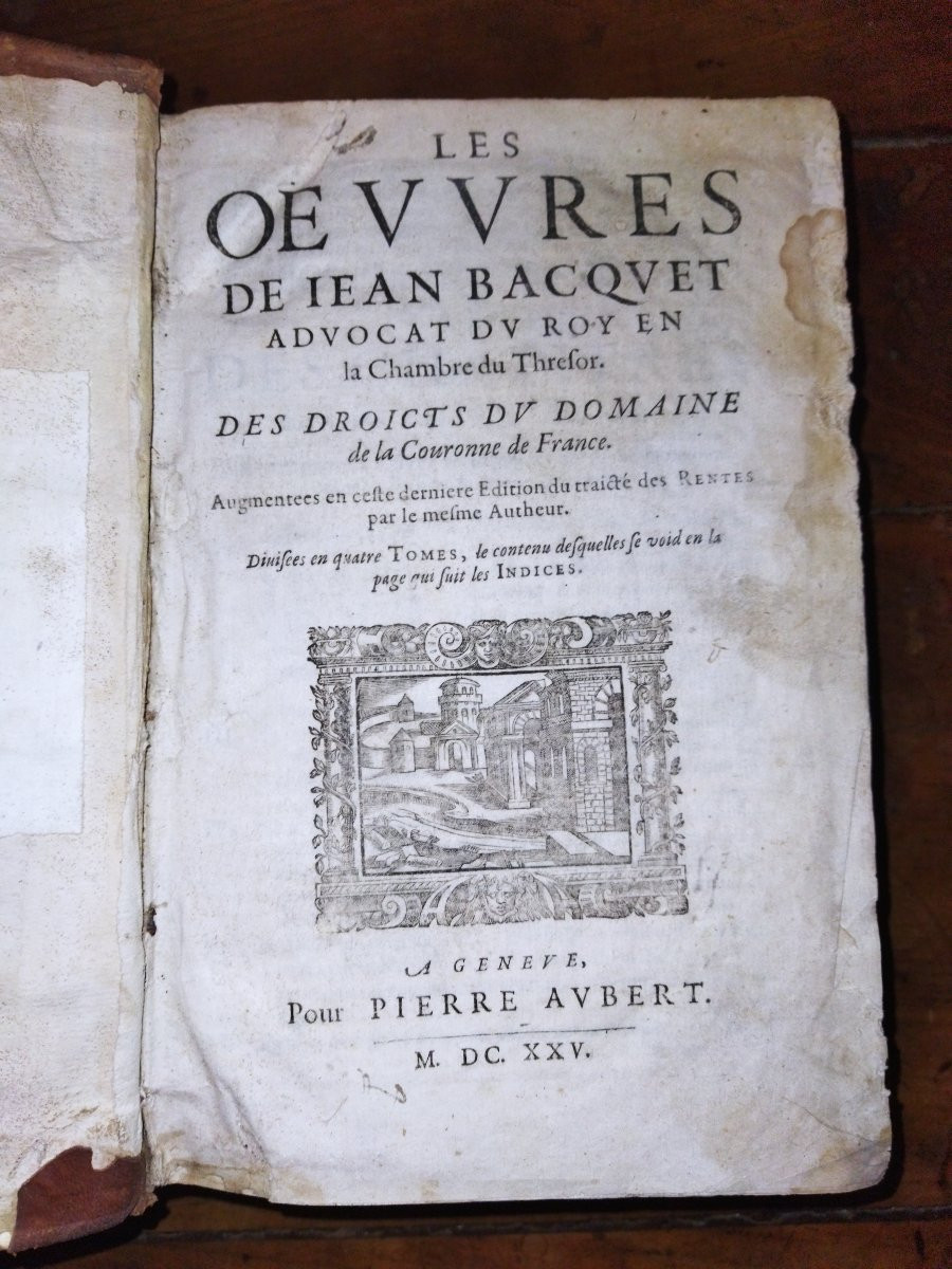 Jean Bacquet Old Book From The 17th Century, Legislation And Law, Geneva, 1625-photo-4