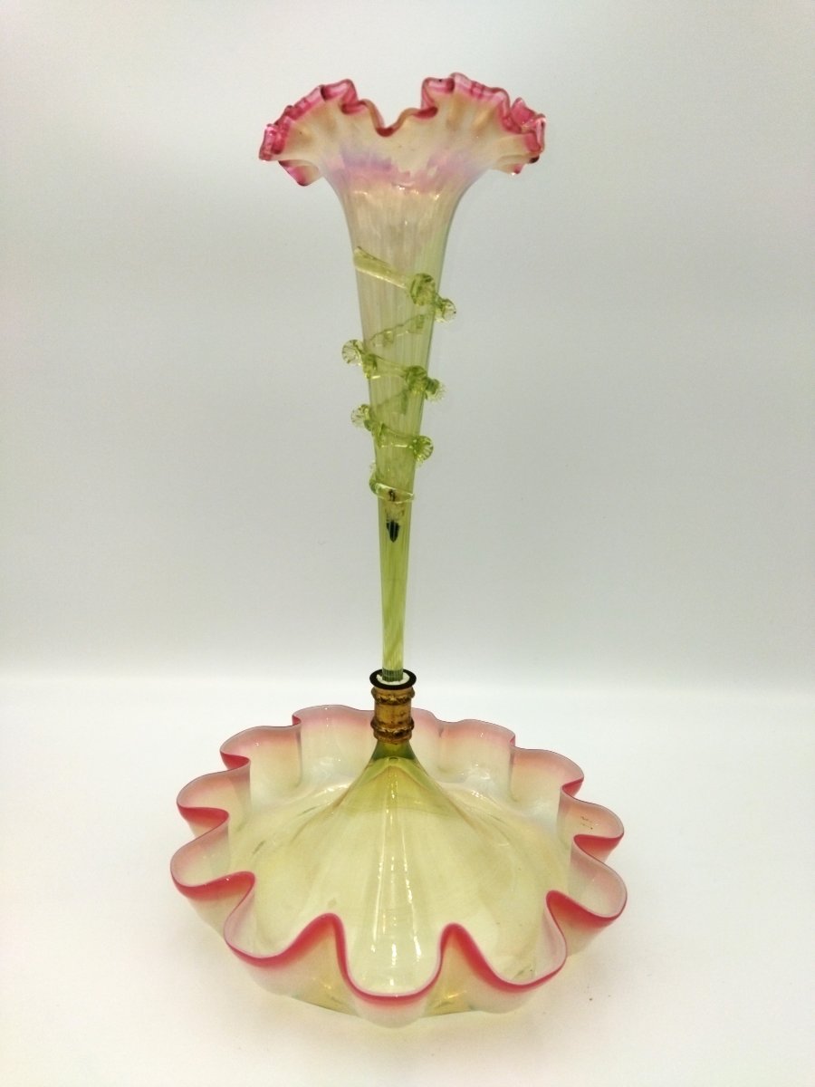 MURANO Centre de Table en Verre soufflé Tulipier XIX -photo-2