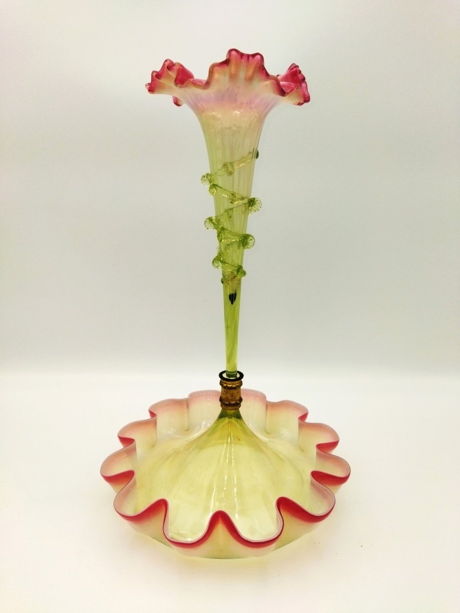MURANO Centre de Table en Verre soufflé Tulipier XIX -photo-4