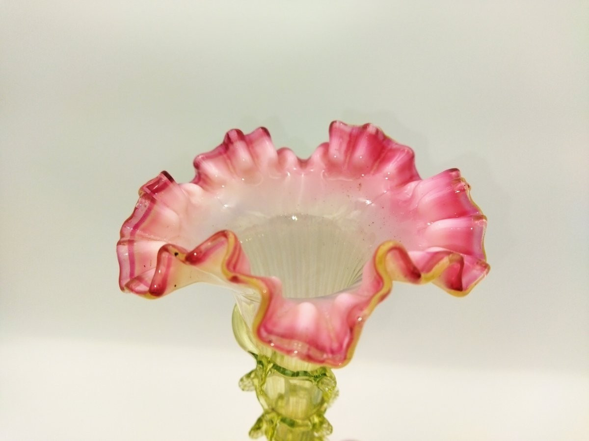 MURANO Centre de Table en Verre soufflé Tulipier XIX -photo-6