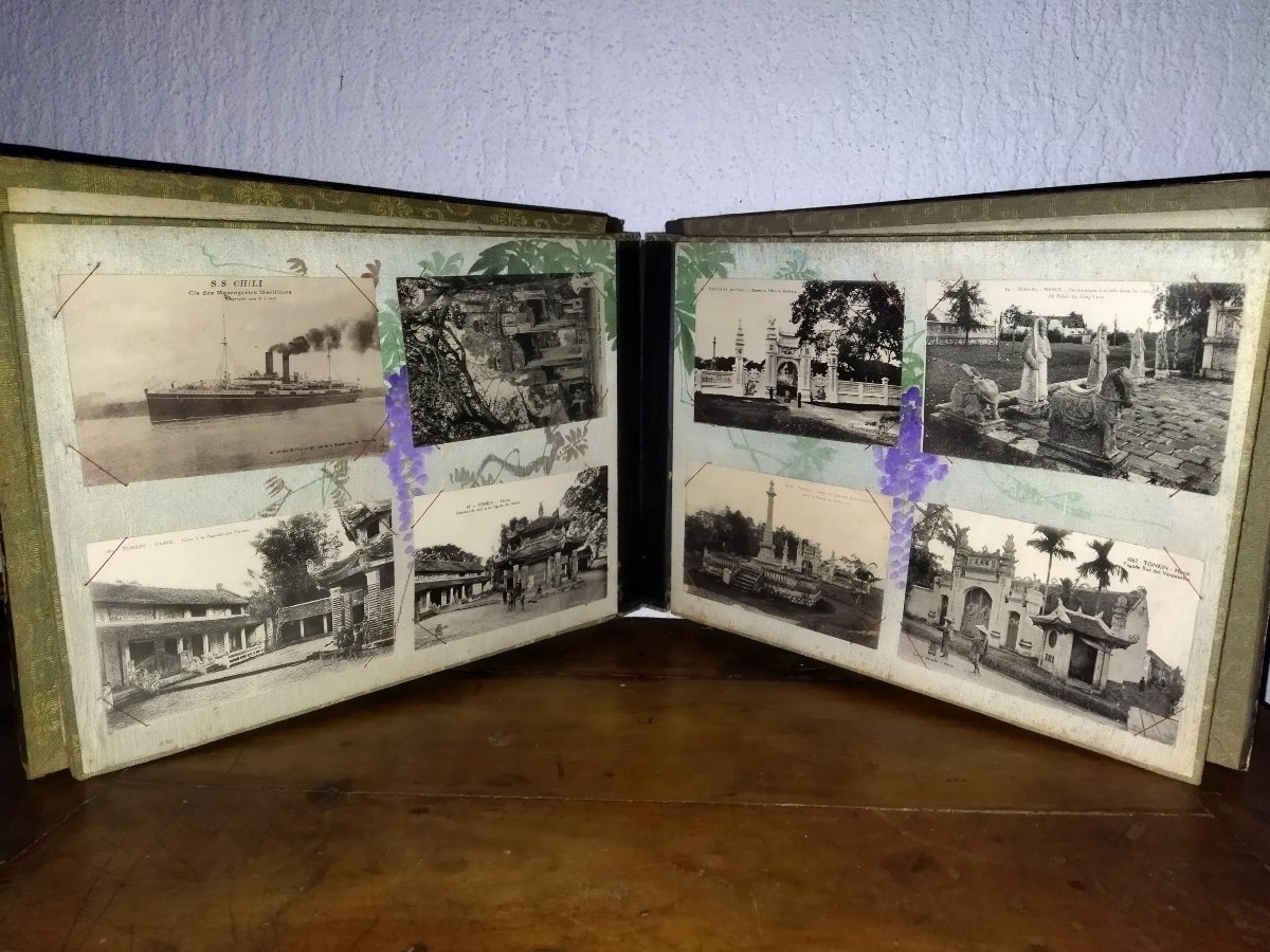 VIET-NAM INDOCHINE ALBUM 75 Cartes Postales anciennes Collection ANNAM HANOI TONKIN-photo-2