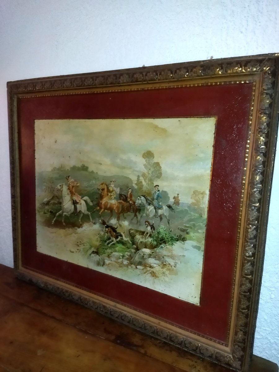 Table XX Scenes Of A Hunt: Horsemen And Hunting Dogs-photo-3