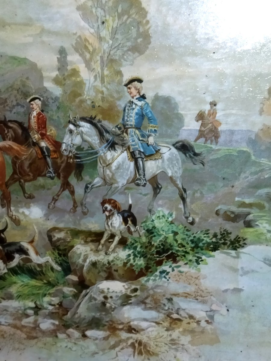 Table XX Scenes Of A Hunt: Horsemen And Hunting Dogs-photo-5