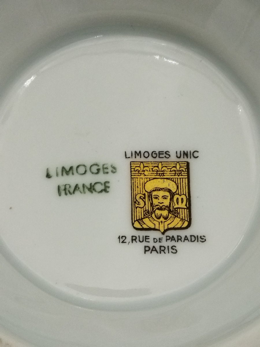 LIMOGES UNIC SAUCIERE Porcelaine dorée ART DE LA TABLE-photo-3