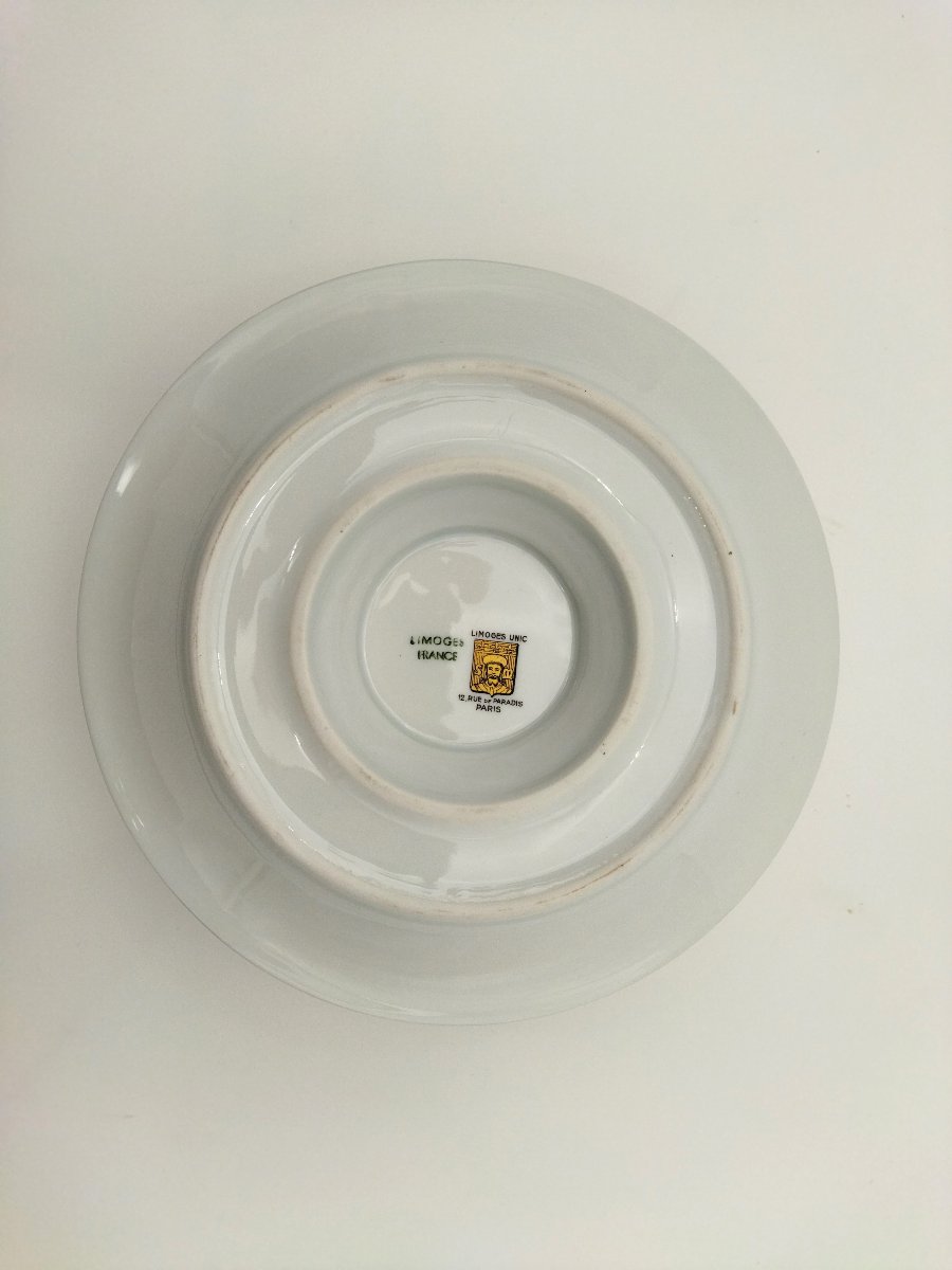LIMOGES UNIC SAUCIERE Porcelaine dorée ART DE LA TABLE-photo-4