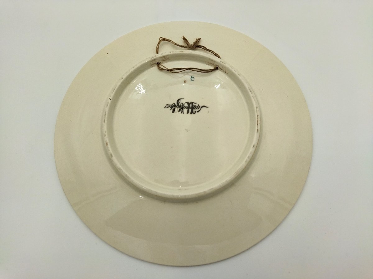 Sarreguemines Antique Earthenware Plate With Pheasant Decoration, 19th Century, Collection-photo-5