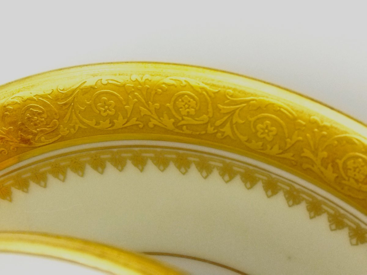 Limoges Haviland Sauce Pan Gilded Porcelain Tableware-photo-4