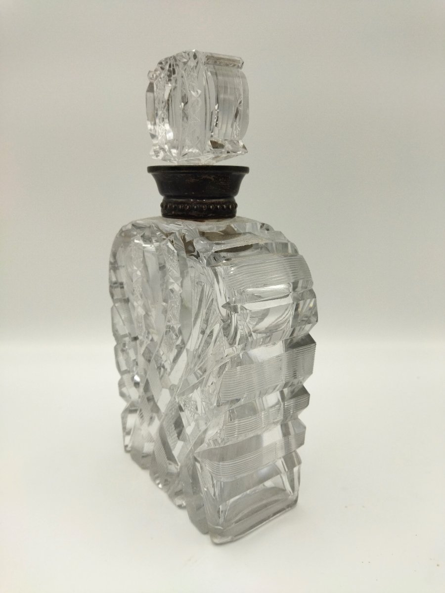 CARAFE WHISKY Cristal taillé et Argent ART DE LA TABLE-photo-1