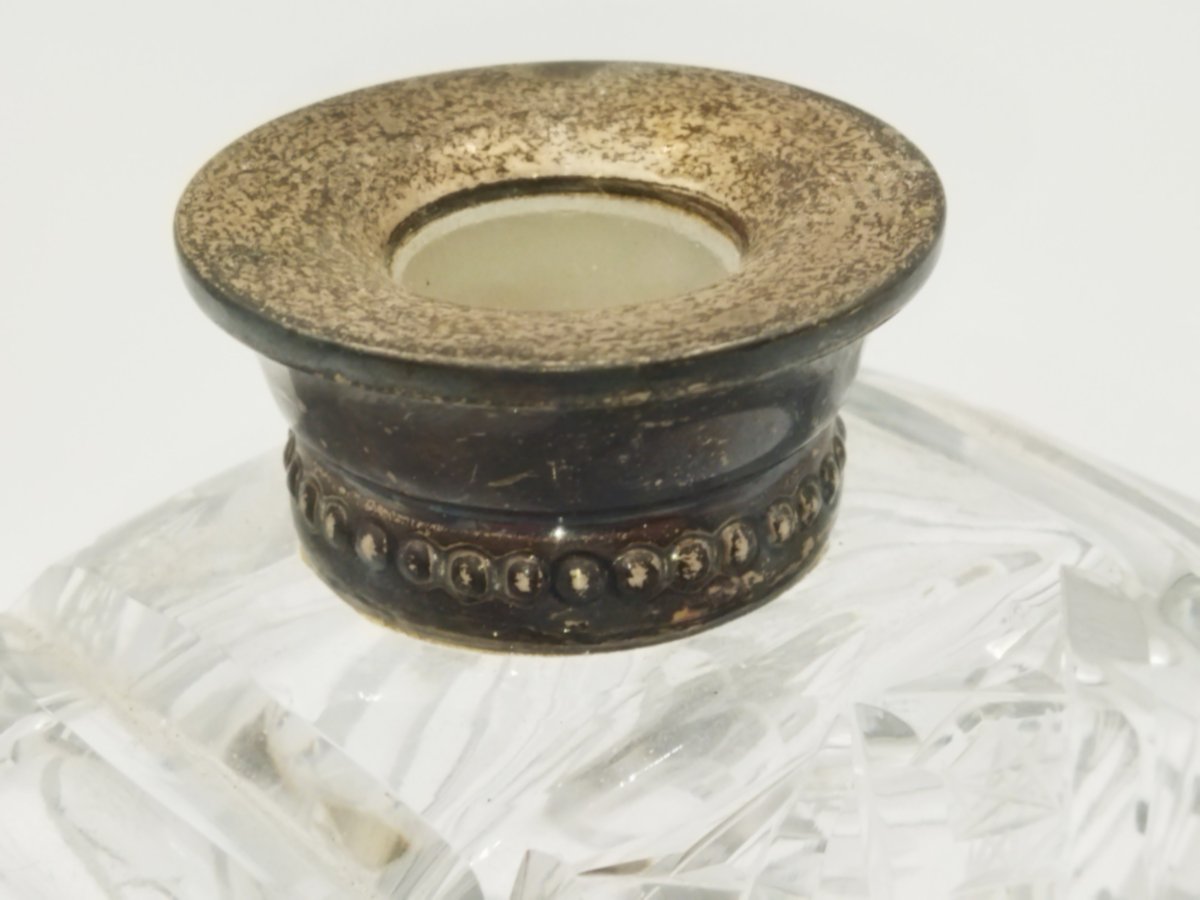 CARAFE WHISKY Cristal taillé et Argent ART DE LA TABLE-photo-4