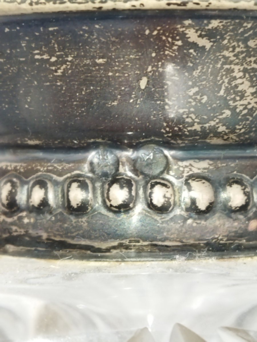 CARAFE WHISKY Cristal taillé et Argent ART DE LA TABLE-photo-5