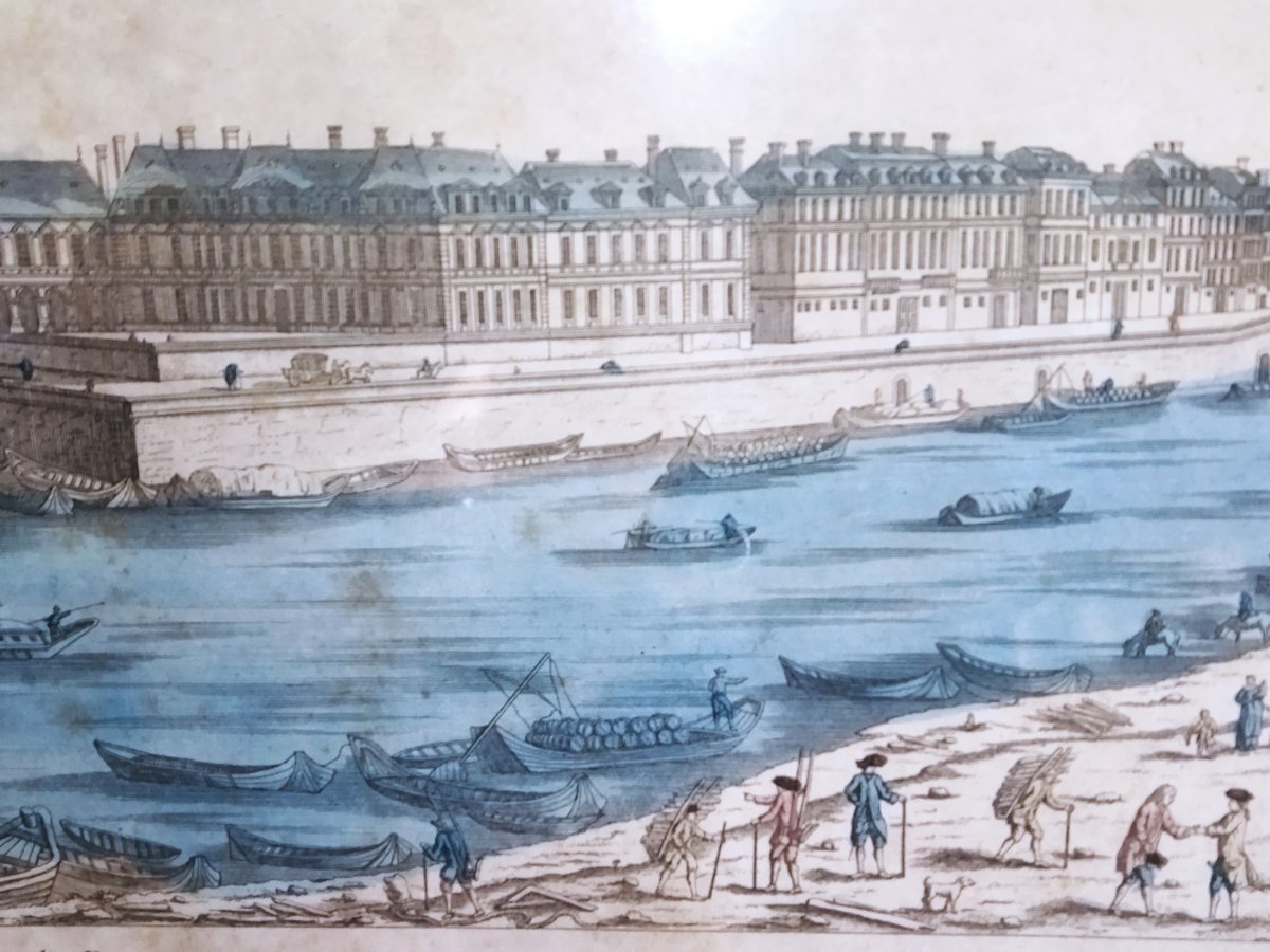 Optical View And Its Golden Frame: Paris, Ile Saint-louis, Pont De La Tournelle, Notre-dame...-photo-6