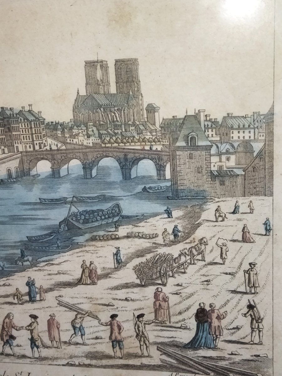 Optical View And Its Golden Frame: Paris, Ile Saint-louis, Pont De La Tournelle, Notre-dame...-photo-7