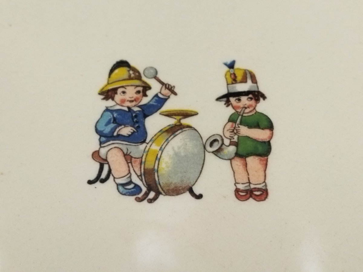 SALINS 2 Assiettes Décor d'Enfants Musiciens Collection-photo-4