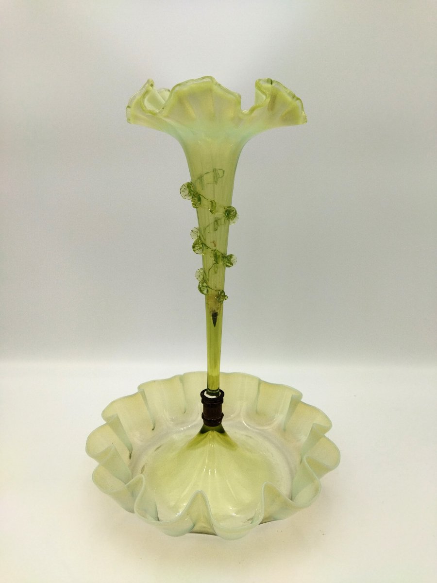 Murano Blown Glass Centerpiece Tulip Tree Soliflore Art Nouveau 19th Century -photo-2