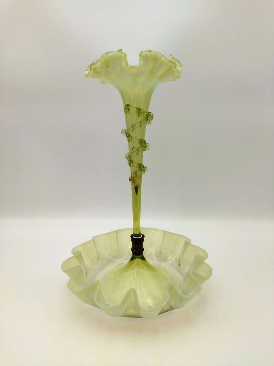 Murano Blown Glass Centerpiece Tulip Tree Soliflore Art Nouveau 19th Century -photo-4
