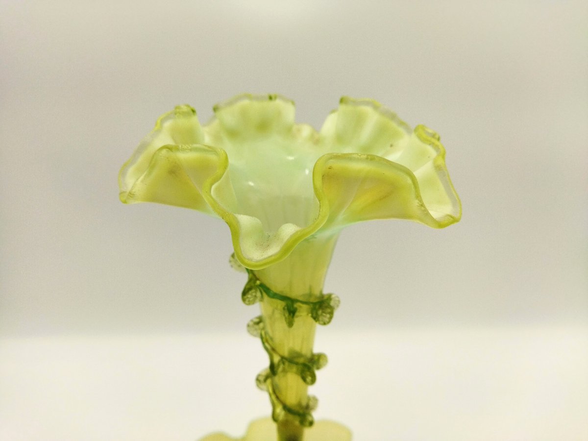 Murano Blown Glass Centerpiece Tulip Tree Soliflore Art Nouveau 19th Century -photo-4