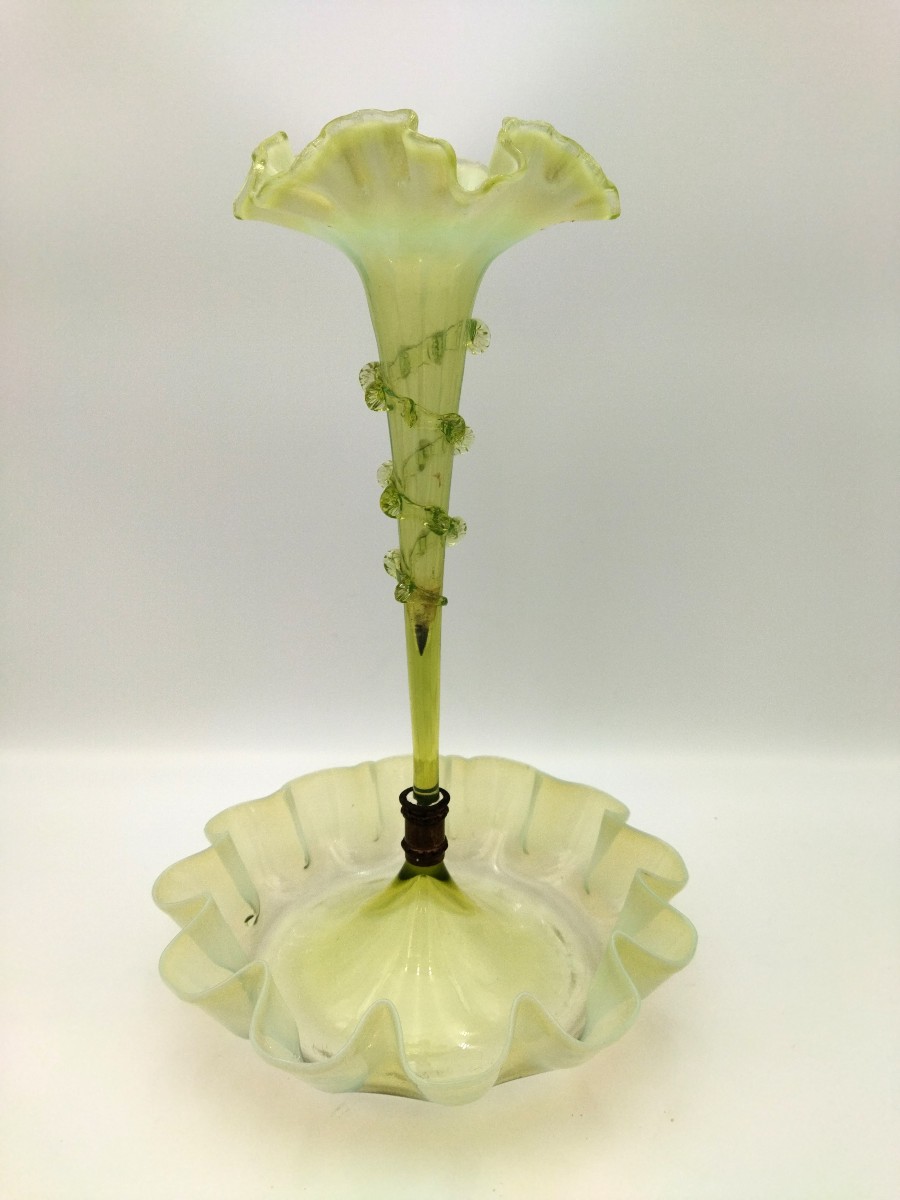 Murano Blown Glass Centerpiece Tulip Tree Soliflore Art Nouveau 19th Century 