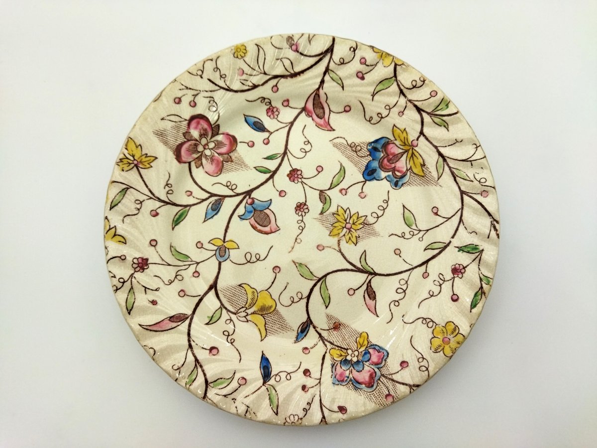 NIMY Manufacture Royale & Impériale 2 Assiettes Décor Floral multicolore Collection-photo-1