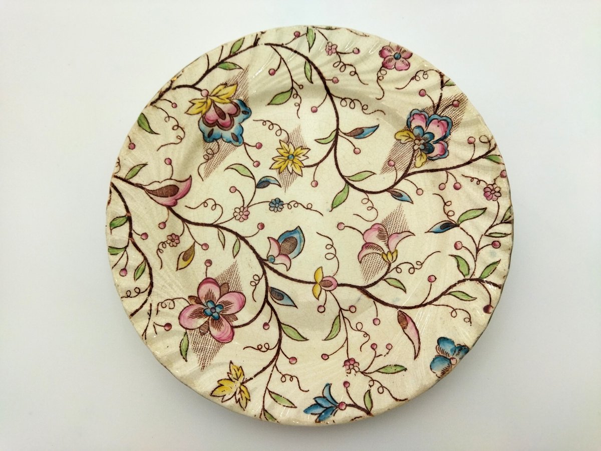 NIMY Manufacture Royale & Impériale 2 Assiettes Décor Floral multicolore Collection-photo-3