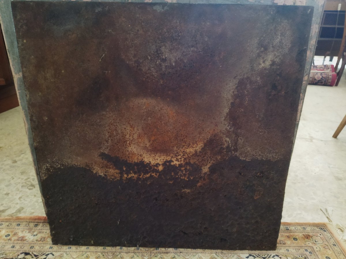 CORNEAU FRERES Ancienne Plaque de Cheminée en fonte  Napoléon Ier sur son Cheval  XIX-photo-1