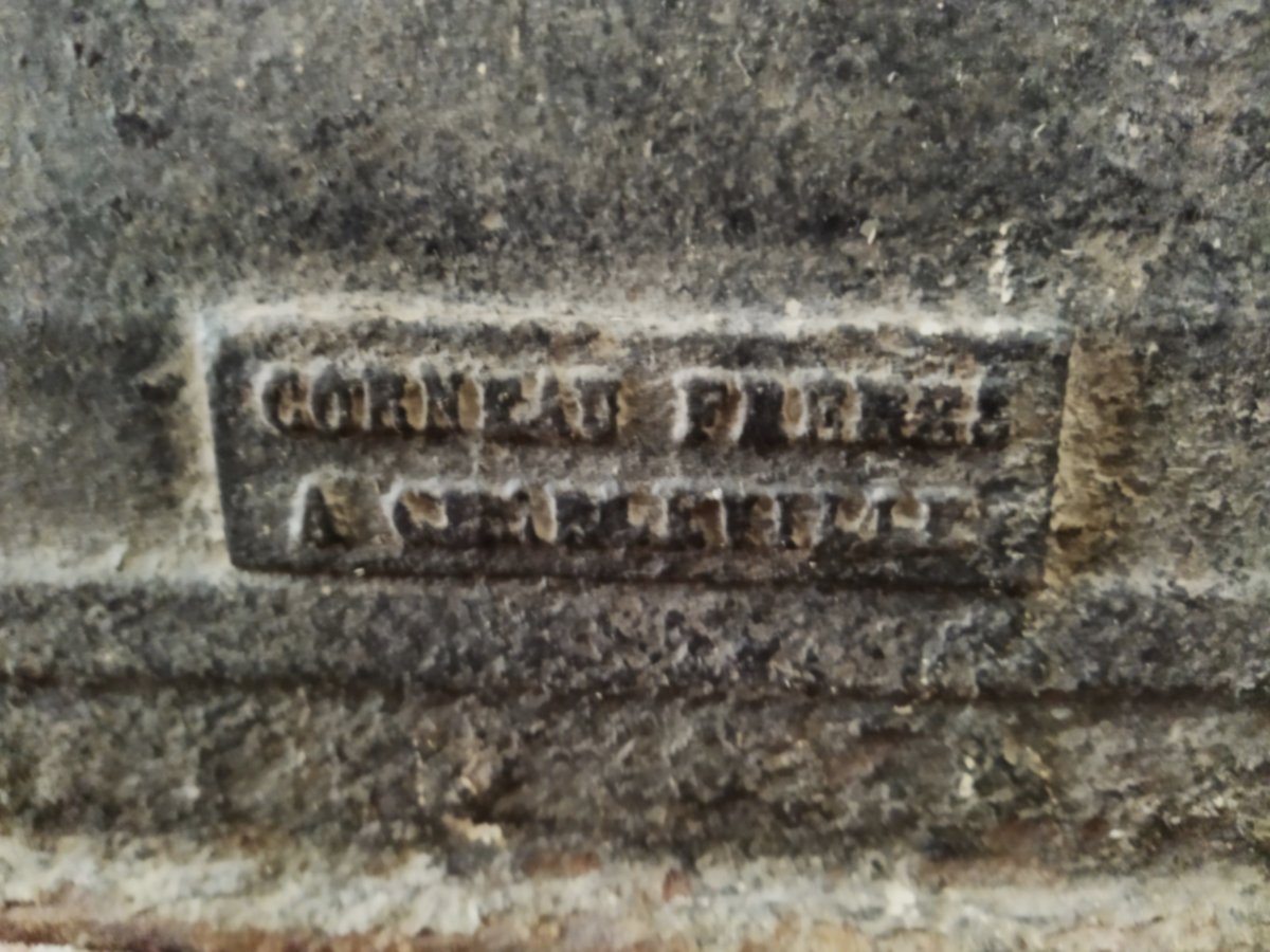 CORNEAU FRERES Ancienne Plaque de Cheminée en fonte  Napoléon Ier sur son Cheval  XIX-photo-2