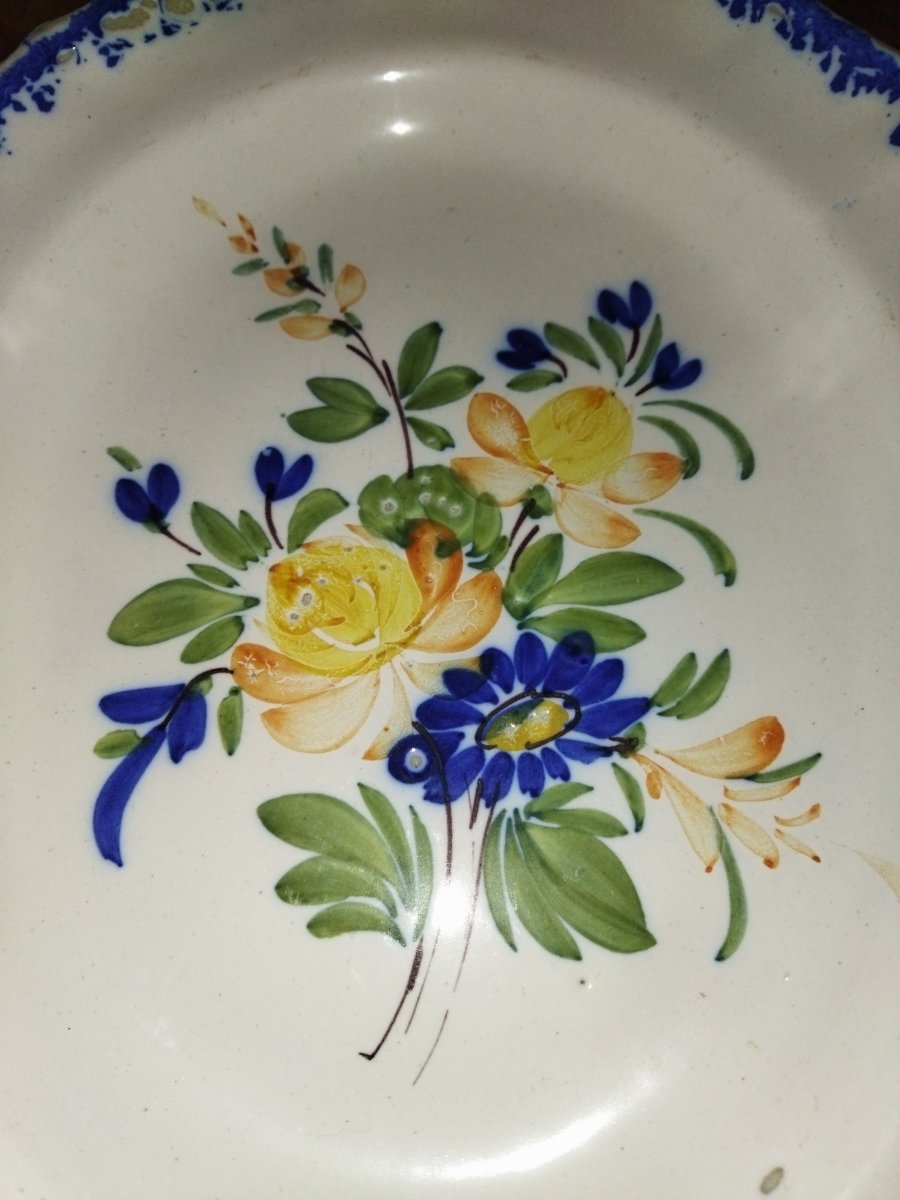 Regional Earthenware Oval Serving Platter With Floral Motifs Collection-photo-3