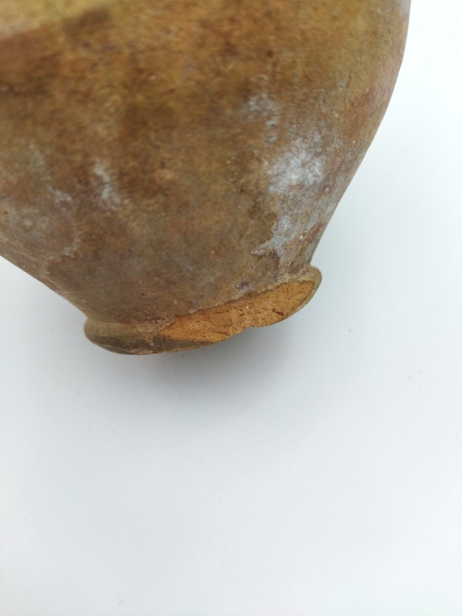 POTERIE Vernissée ancienne Sud-Ouest Petit Pot à Graisse/Confit Art Populaire Collection 14cms-photo-4