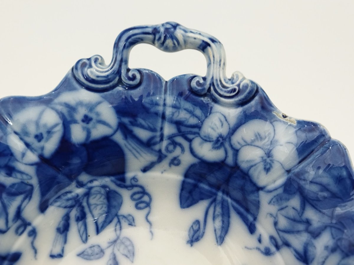 VIEILLARD JOHNSTON  Compotier Ancien à Oreilles Coupe sur Piédouche Faience De BORDEAUX  XIX-photo-3