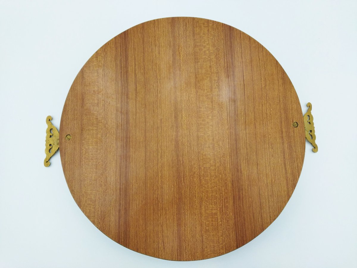 MURANO PLATEAU  MIROIR Vintage en Verre gravé de Scènes galantes du XVIII-photo-6