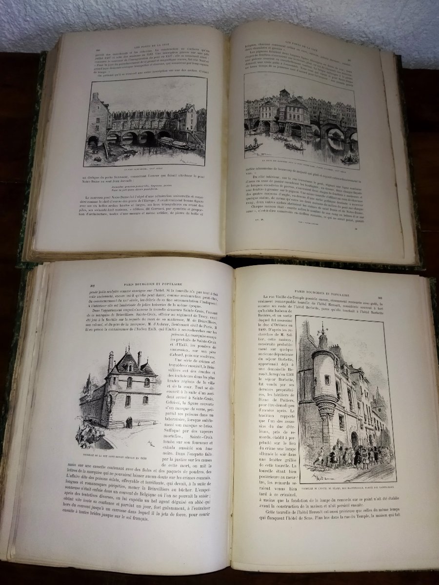 ROBIDA PARIS de Siècle en Siècle "COEUR DE PARIS" Texte Dessins Lithographies Collection-photo-7