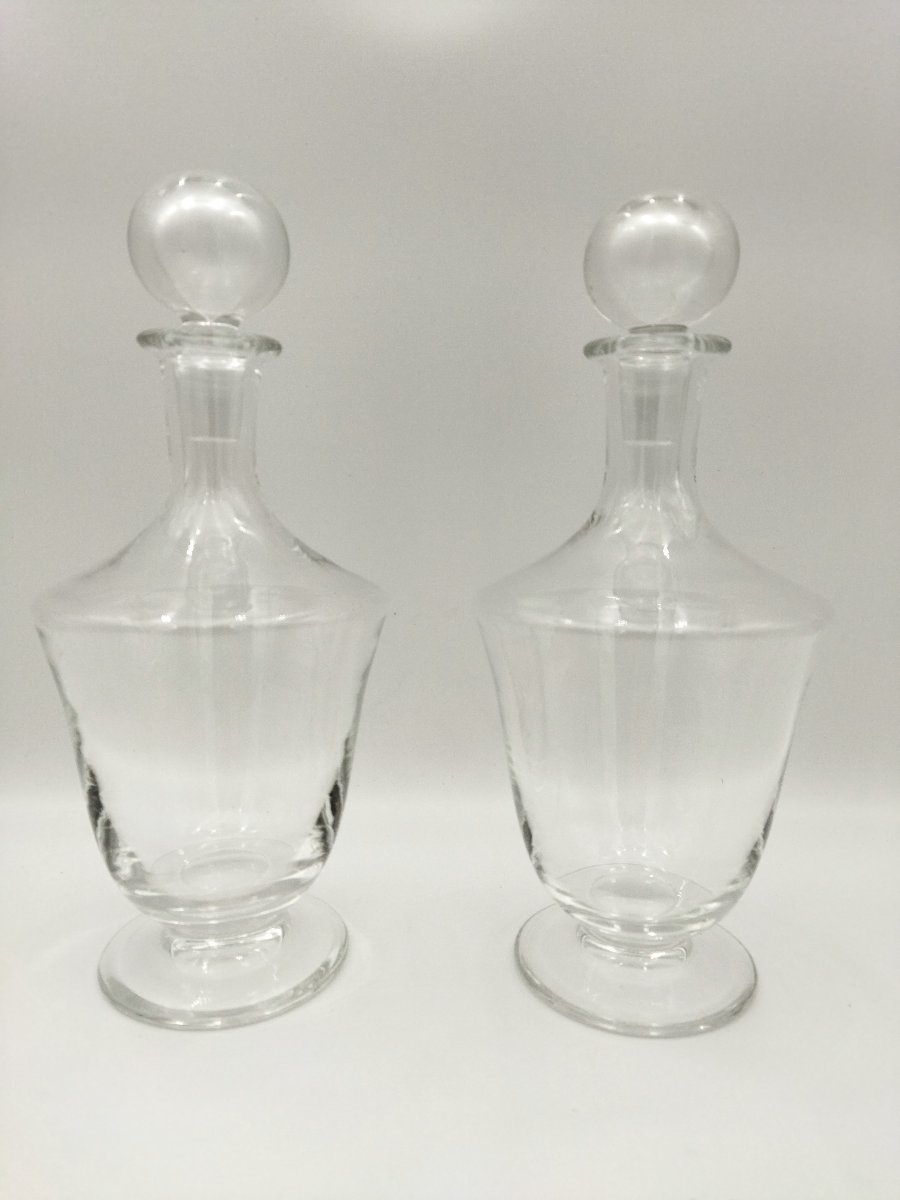 Saint-louis Pair Of Crystal Decanters Tableware -photo-3