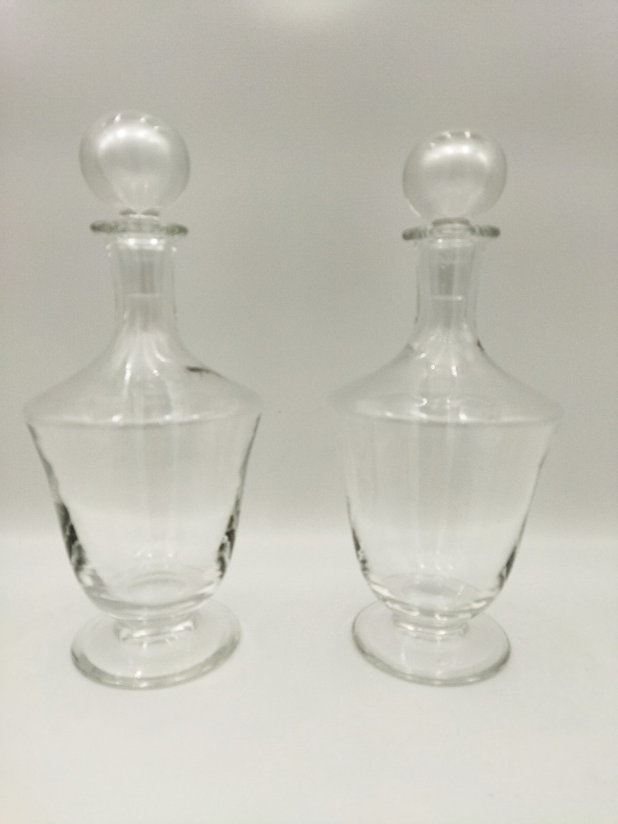 Saint-louis Pair Of Crystal Decanters Tableware 
