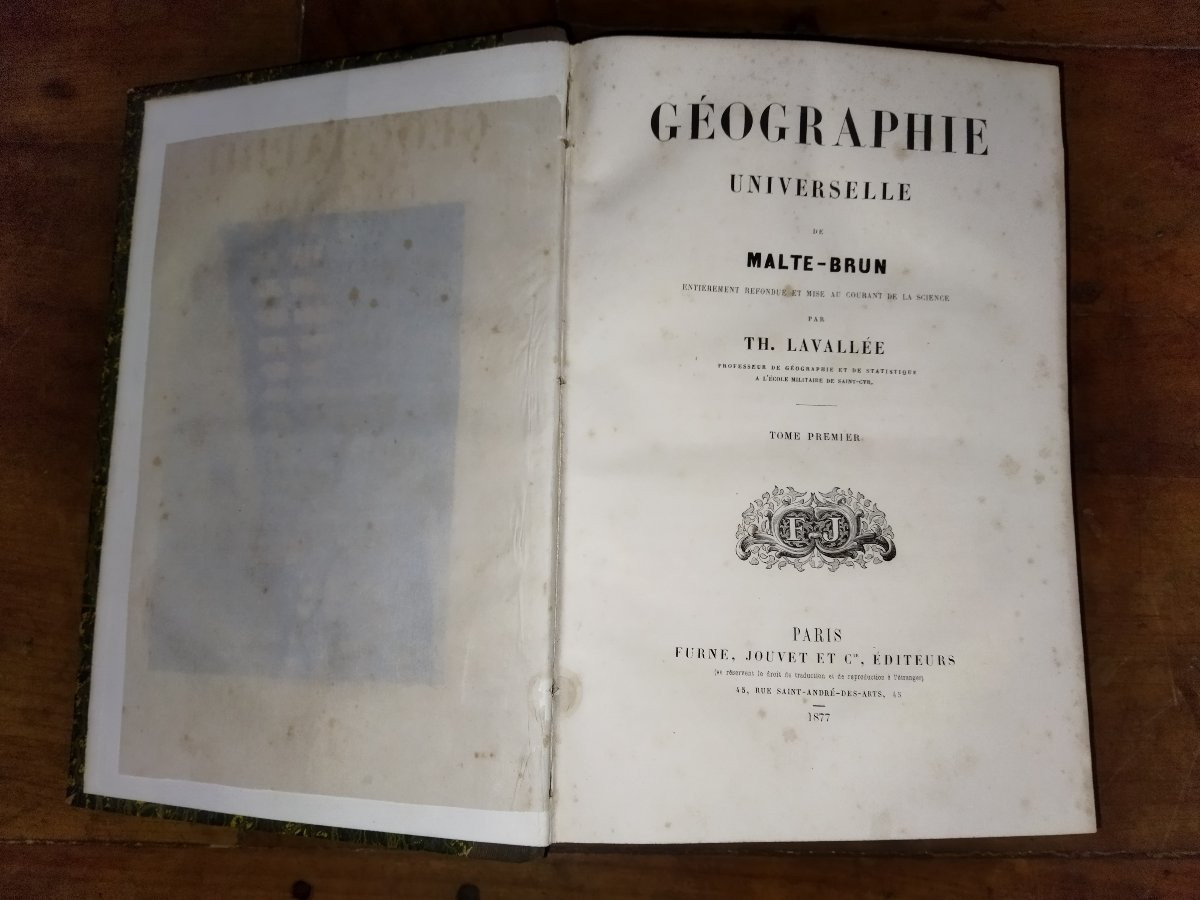 Malte-brun Universal Geography By Lavallée 6 Volumes 1875 Complete-photo-1