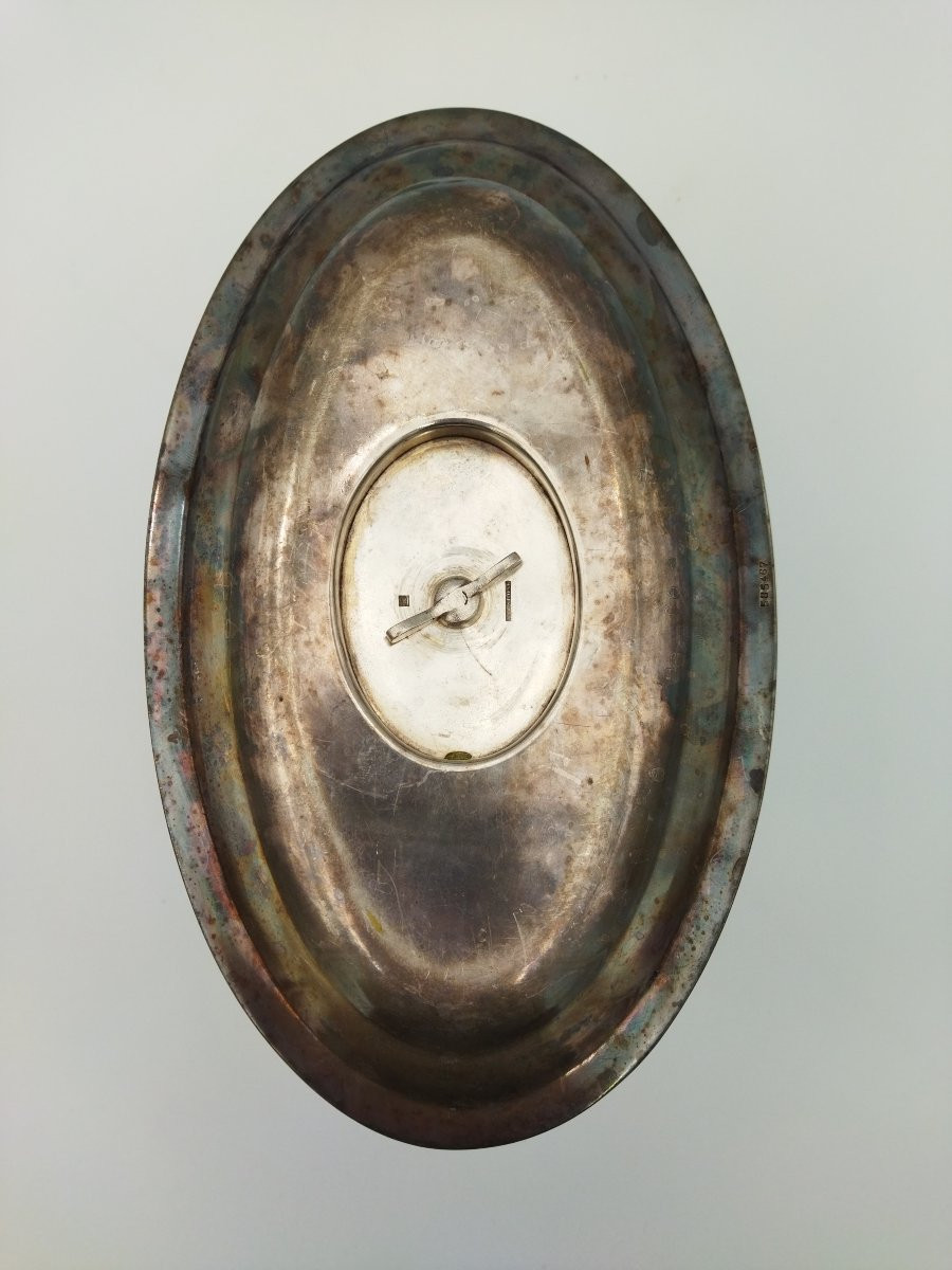 Christofle Antique Sauce Boat On A Silver-plated Foot Tableware-photo-3