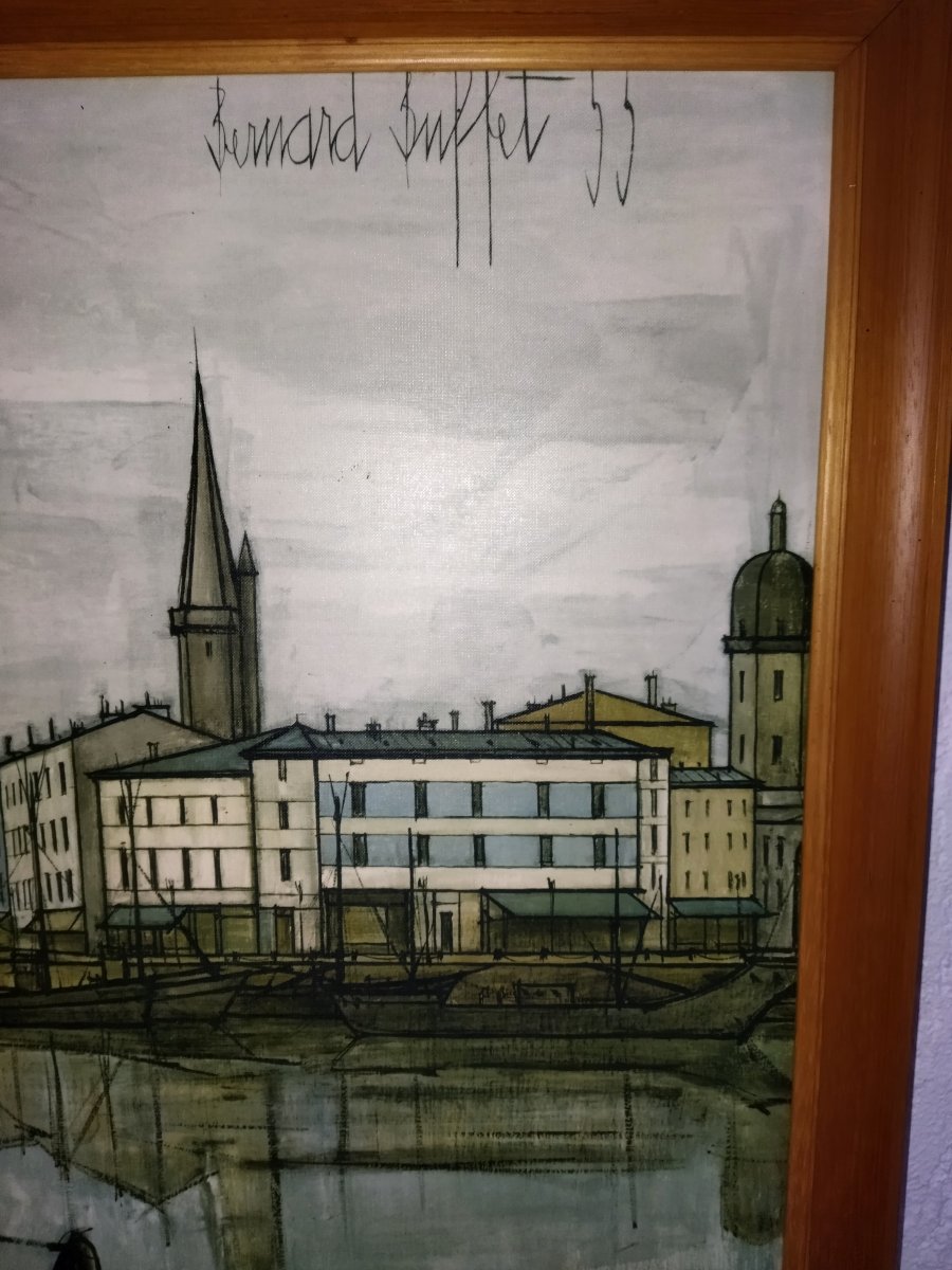 Bernard Buffet Canvas Print "la Rochelle" Braun Edition Garnier Gallery 1960-photo-2