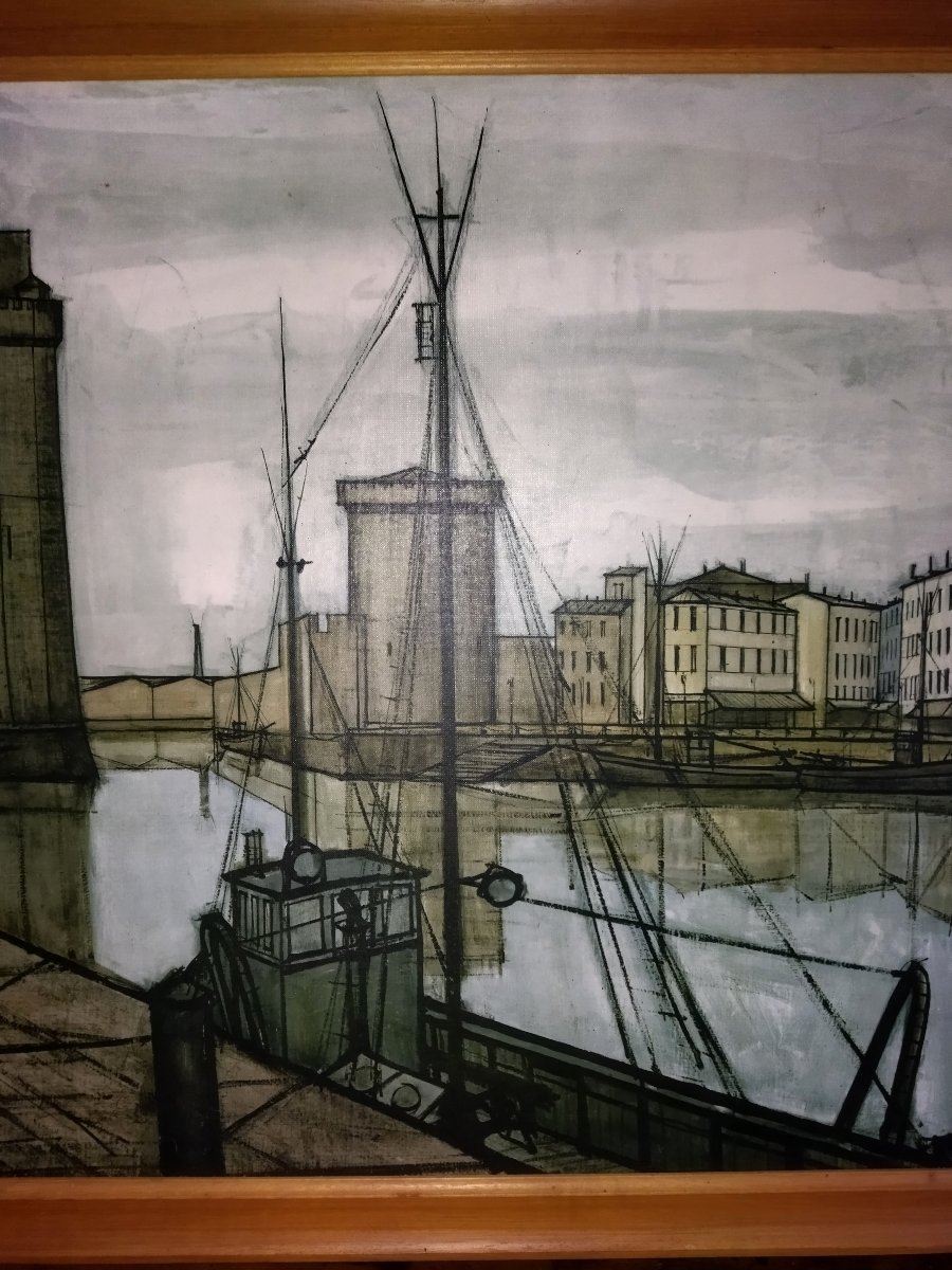 Bernard Buffet Canvas Print "la Rochelle" Braun Edition Garnier Gallery 1960-photo-4