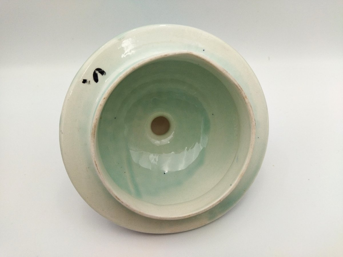 DELFT BOCH Holland Grand Pot couvert Bleu cobalt Motif Floral 35cms-photo-2